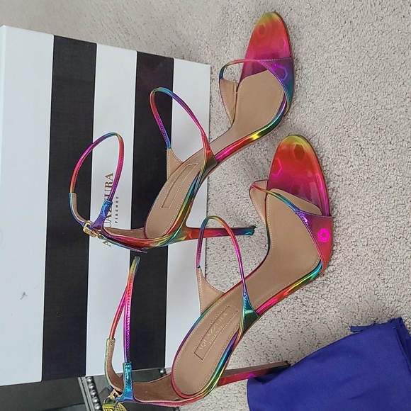 Aquazzura Firenze Minute Sandal Multicolor Heels NEW IN BOX!! - Picture 2 of 10
